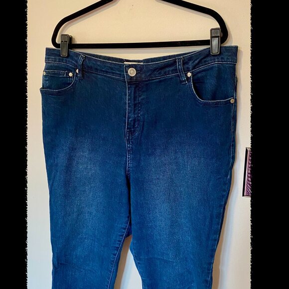 Eloquii Olivia Sculpting High Rise Skinny Jean Size 18 Regular Dark Wash EUC - Picture 2 of 11